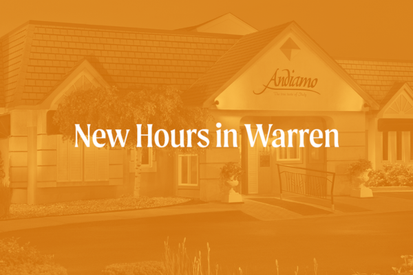 New Hours at Andiamo Warren